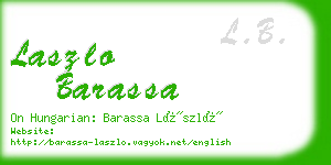 laszlo barassa business card